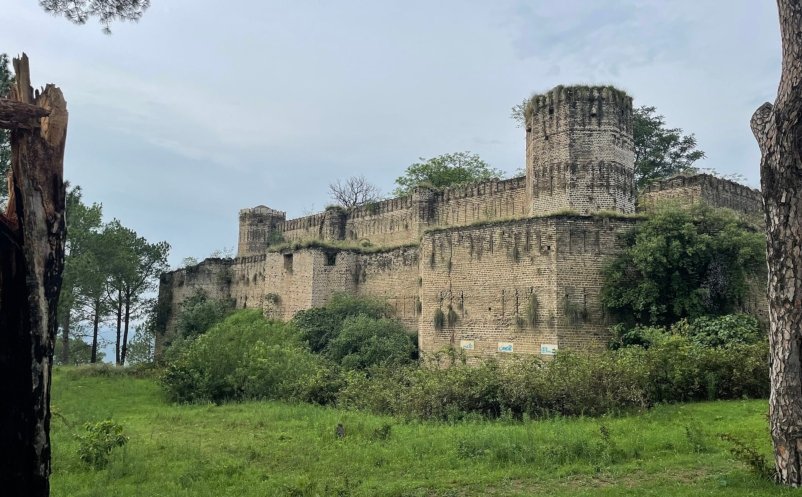 Baghsar Fort, a stone hill fort in the Samahni valley of Bhimber District